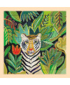 Carte puzzle tigre dans jungle de Cartesdart