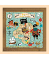 Carte puzzle carte au trésor pirate "joyeux anniversaire" de Cartesdart