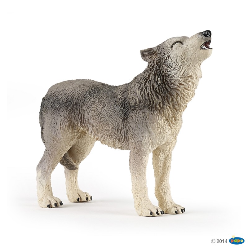 Loup hurlant - Figurine plastique de Papo