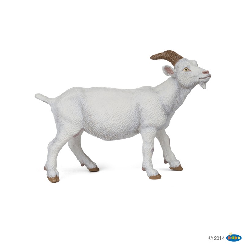 Chèvre blanche - Figurine Animaux de la ferme par Papo