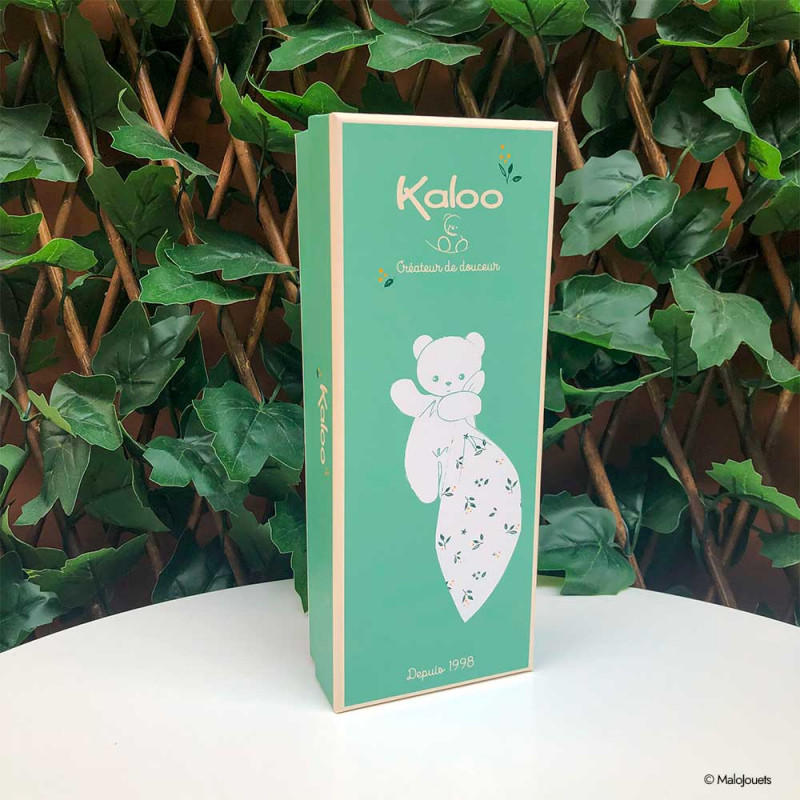 Boîte Doudou Ours Kaloo Couverture Feuilles D'Amour