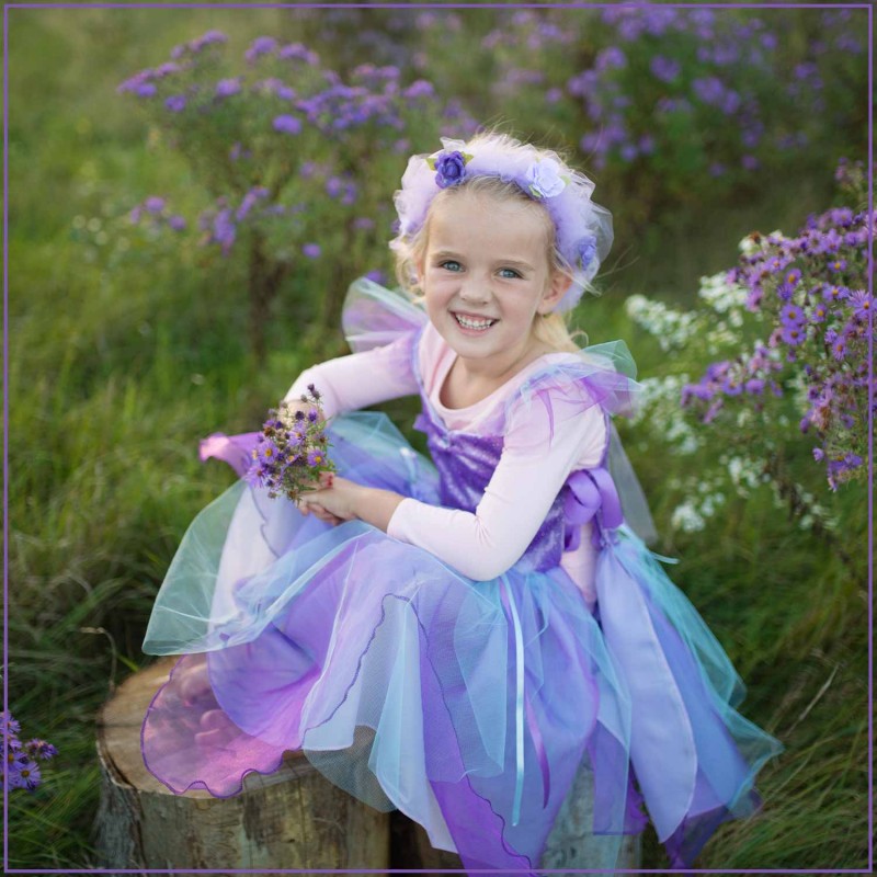 Tunique de la fée des forêts lilas 5/6 ans - Déguisement princesse