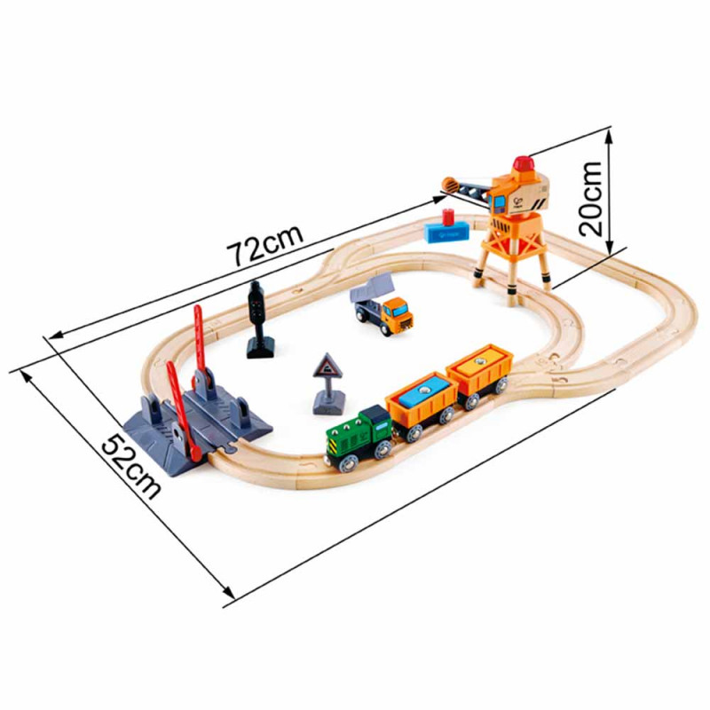 Dimensions du circuit de train en bois
