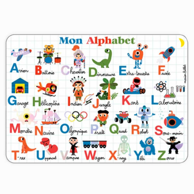 Set de table enfant Alphabet de Cartesdart