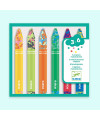 6 crayons multicolores pour les enfants de Djeco DJ09006