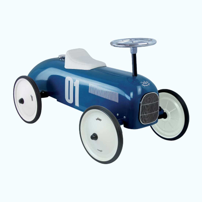 Porteur voiture vintage bleu pétrole de Vilac