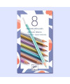 8 crayons métalliques de couleurs métallisés de Djeco DJ09753