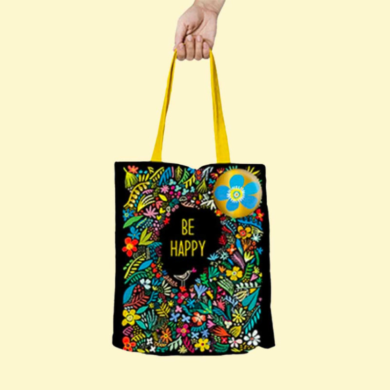 Sac Tote bag Be Happy Editions Cartesdart