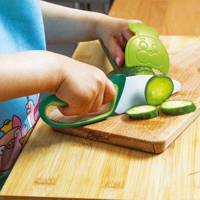 Couteau de cuisine pour enfant vert de Chefclub Kids