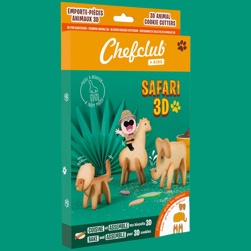 La boite des biscuits safari 3D pour les enfants