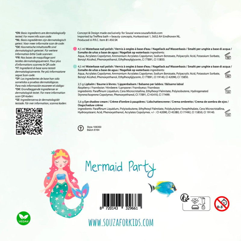 Instruction Coffret Maquillage Mermaid Party Souza