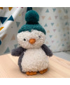 Peluche petit pingouin Wee avec bonnet bleu canard Jellycat