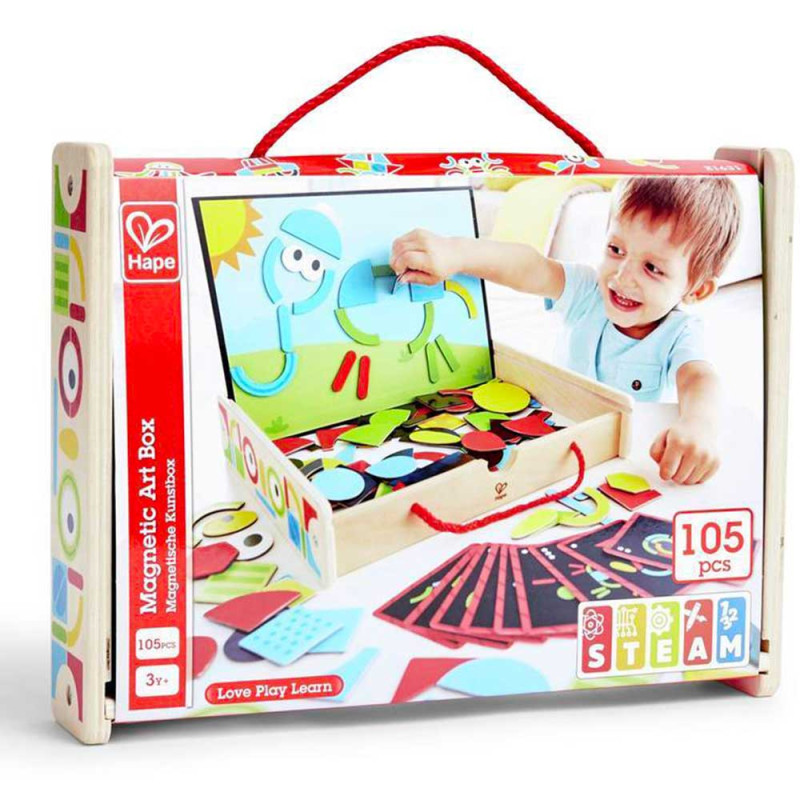 Packaging du coffret créatif magnétique pour les enfants de Hape E1631