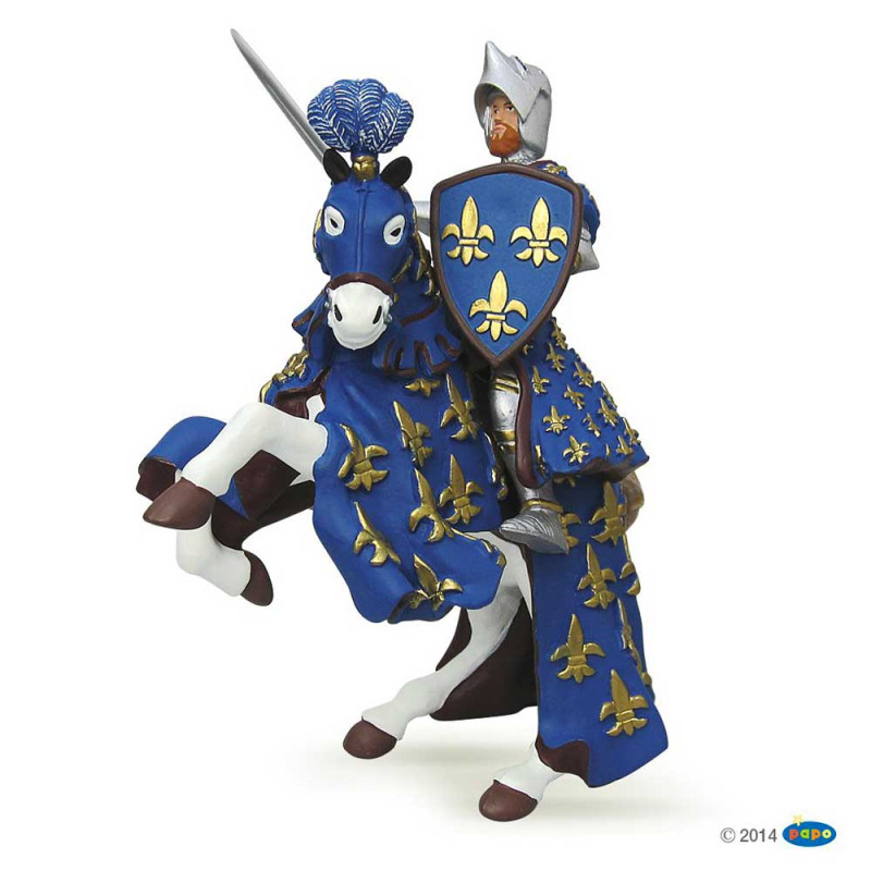Figurine Cheval du Prince Philippe bleu avec le chevalier Papo 39258