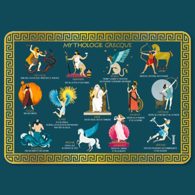 Set de table mythologie grecque de Cartes d'Art SET110