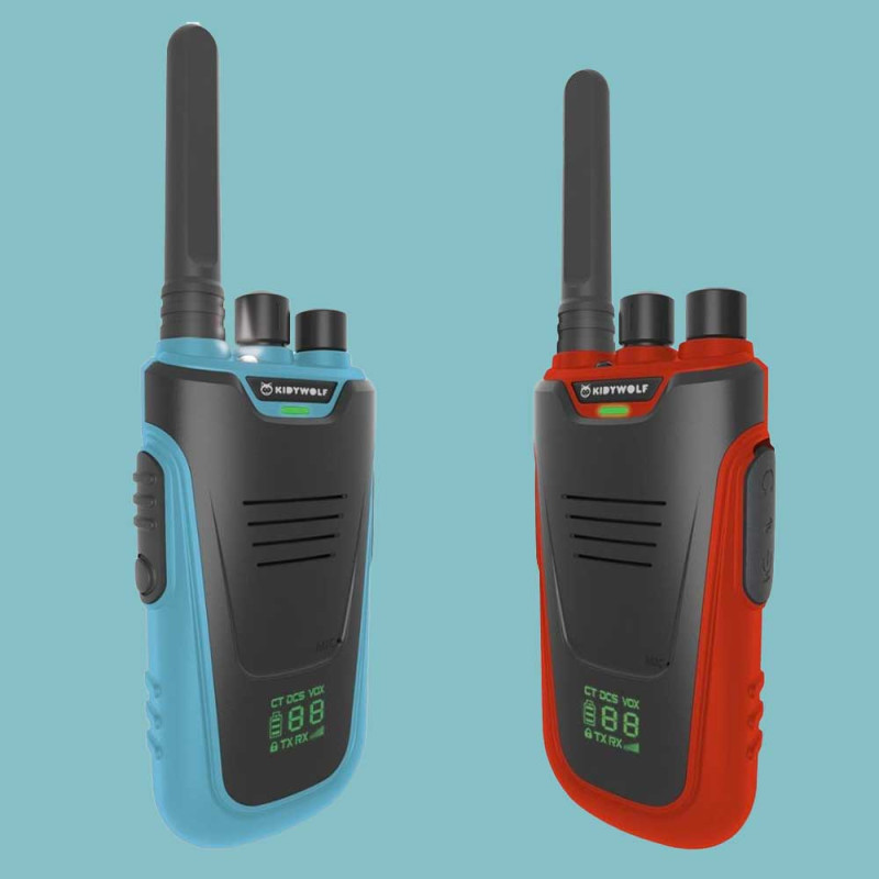 Talki-walkie bleu et rouge tidytalk