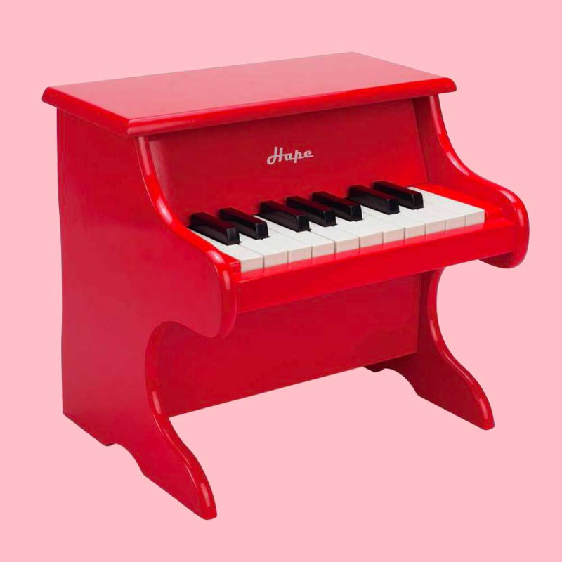 Petit piano rouge en bois de Hape
