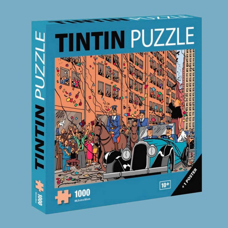Puzzle Tintin la parade limousine & poster 1000 pièces