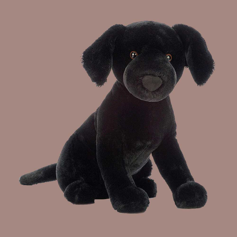 Peluche chien Pippa labrador noir