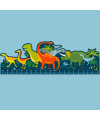 Règle en bois "Dinosaures Jurassique" Editions Cartes d'art
