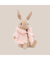 Peluche lapin manteau rose Comfy coat de Jellycat