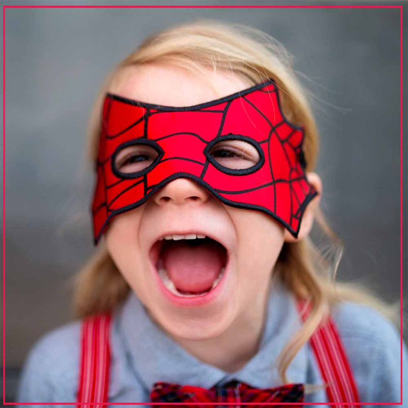 Masque spiderman/batman réversible Déguisement Enfant