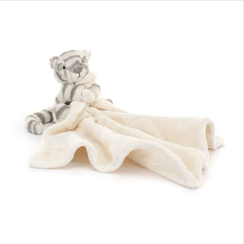 Doudou couverture tigre blanc bashful de Jellycat