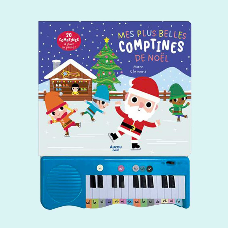 Livre piano - Comptines de Noël - Auzou - MaloJouets
