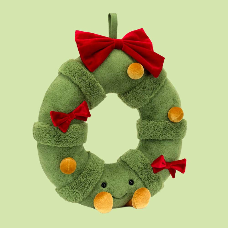 Peluche Couronne de Noël décorée Amuseable de Jellycat