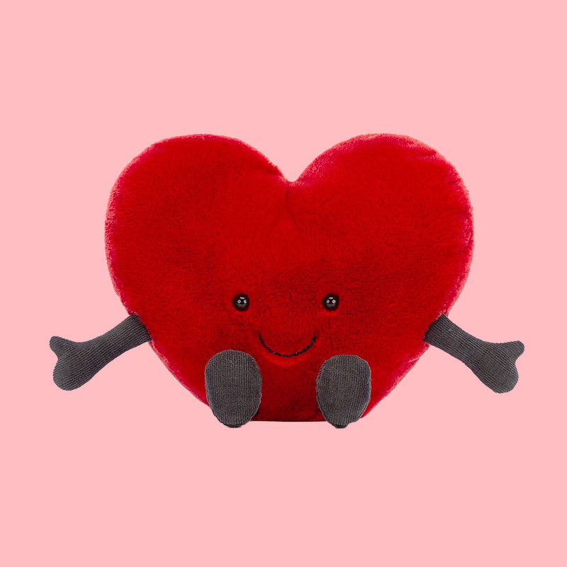 Peluche coeur rouge de Jellycat Grand Modèle
