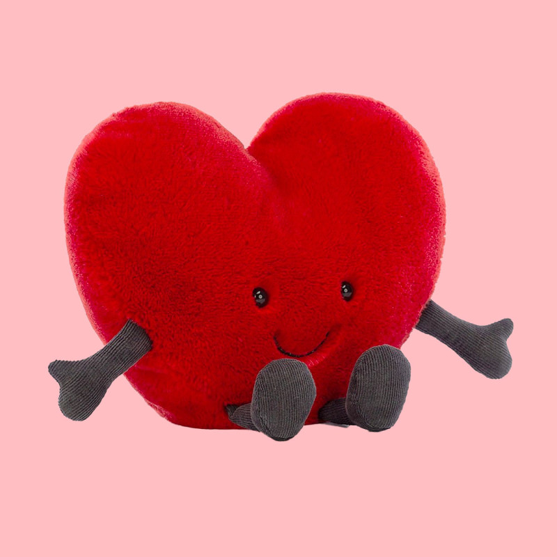 Grande Peluche coeur rouge Amuseable de Jellycat