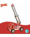 Camion de pompier avec grande échelle en bois de Goki pour les enfants
