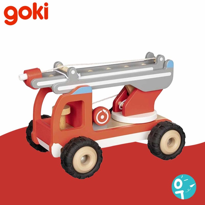 Camion de pompier avec échelle en bois de Goki
