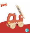 Camion de pompiers en bois avec échelle pour les enfants de Goki