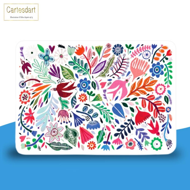 Set de table artistique & coloré "Fleurs Arty" de Cartesdart