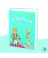Tirelire Le Petit Prince en forme de livre turquoise avec épée