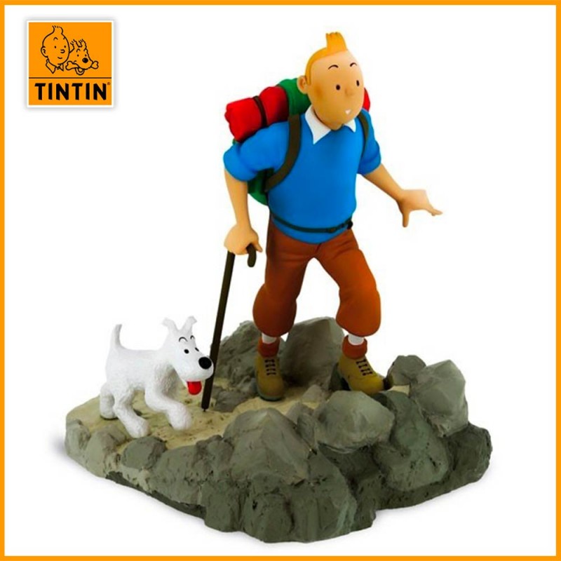 Figurine Tintin randonneur Résine Moulinsart