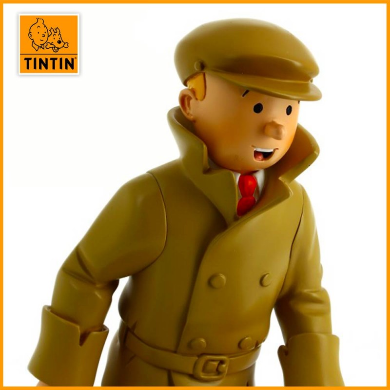 Figurine Tintin "Ils Arrivent !" Résine Moulinsart - zoom tête tintin