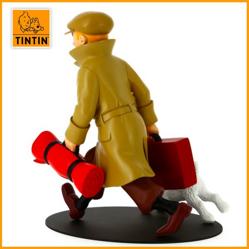 Figurine Tintin "Ils Arrivent !" Résine Moulinsart - vue de dos