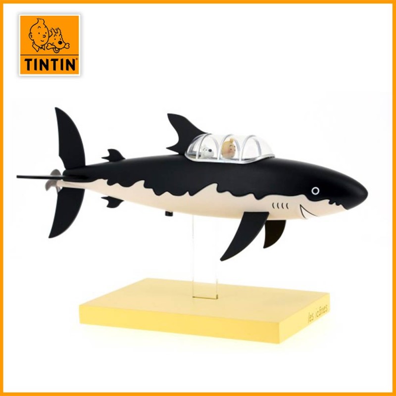 Figurine de Tintin dans le sous-marin Moulinsart