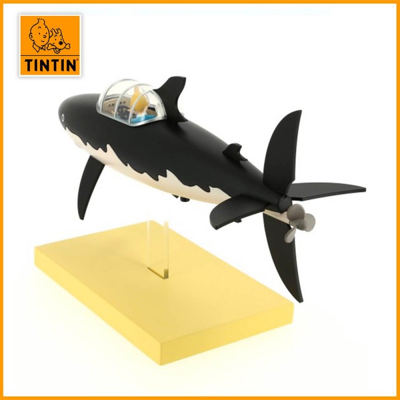 Figurine de Tintin dans le sous-marin Moulinsart - arrière
