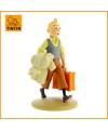 Figurine Tintin en Route - Statuette Résine Tintin 12 cm