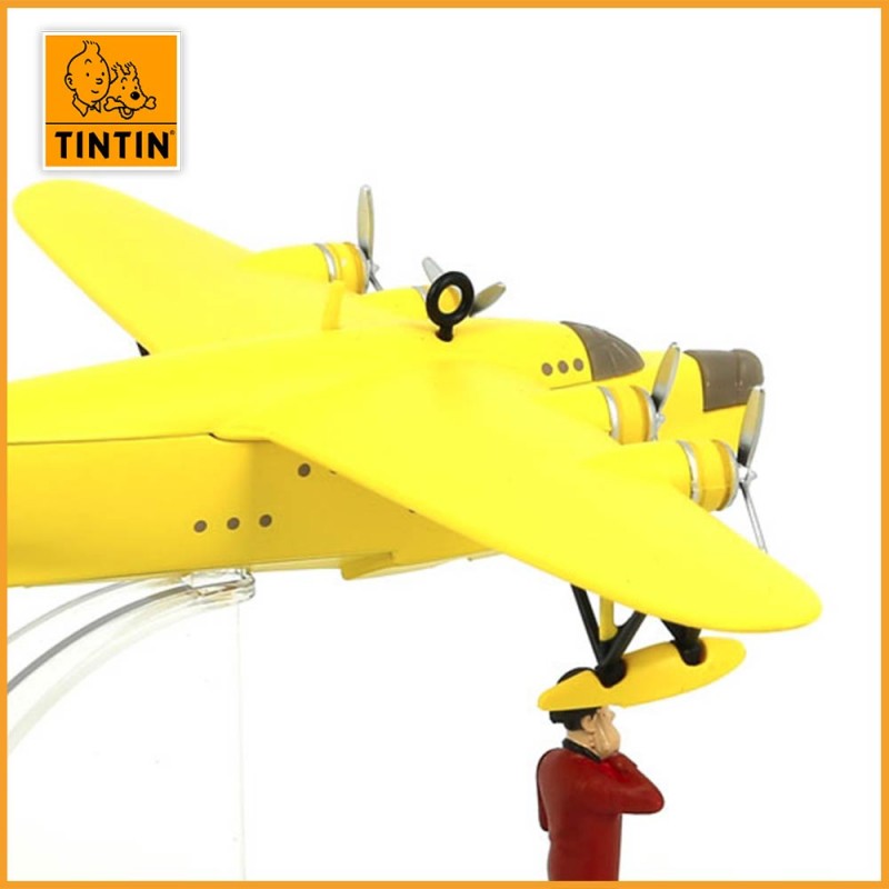 L'hydravion jaune Nestor - Les 7 boules de cristal - En Avion Tintin - vue 1