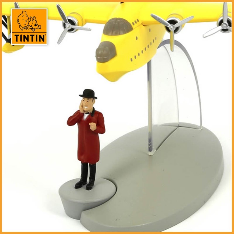 L'hydravion jaune avec figurine Nestor - Tintin