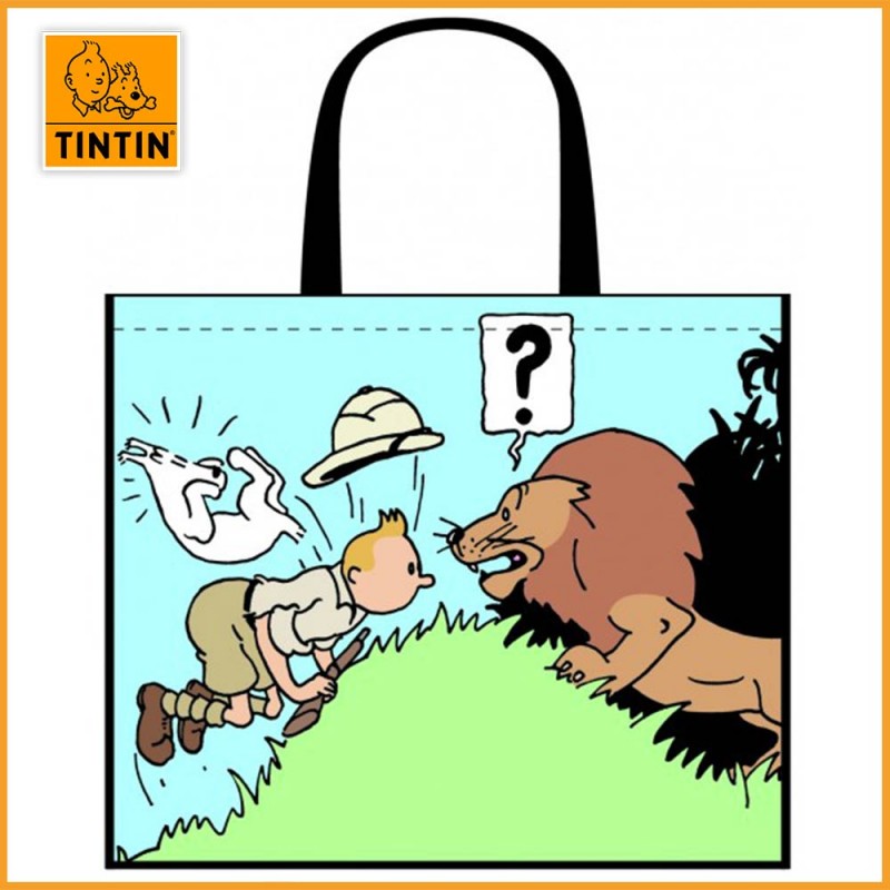 Sac shopping Congo Tintin plastifié de Moulinsart