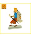 Tintin surpris par un parapluie Figurine plate en métal Moulinsart 29216
