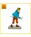 Tintin au Tibet avec pic à glace Figurine plate en métal Moulinsart 29201