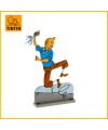 Tintin saute de joie Figurine plate en métal Moulinsart 29211