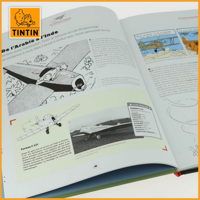 Hergé, Tintin et les avions - Livre Moulinsart - page aviation tintin
