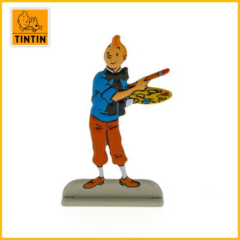 Figurine 3D Tintin peintre